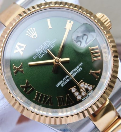 Replica Rolex DateJust 31mm 178383 RG Fluted Bezel Blue Dial A2235 - Image 3