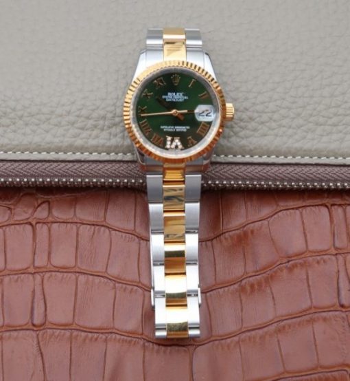 Replica Rolex DateJust 31mm 178383 RG Fluted Bezel Blue Dial A2235 - Image 8