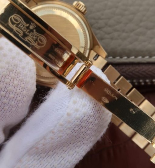 Replica Rolex DateJust 31mm Diamonds Bezel/Markers RG Case RG Gold Dial A2235 - Image 7