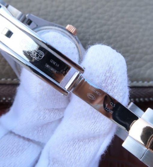 Replica Rolex DateJust 31mm 178383 Diamonds Bezel Roman Markers Brown Dial A2235 - Image 7