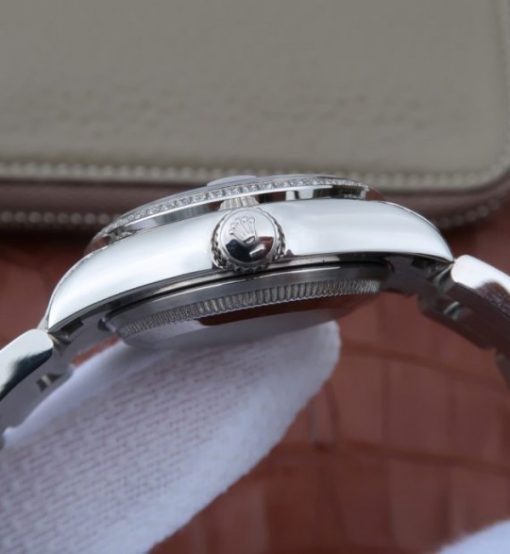 Replica Rolex DateJust 31mm 178383 Diamonds Bezel Roman Markers White Dial A2235 - Image 4