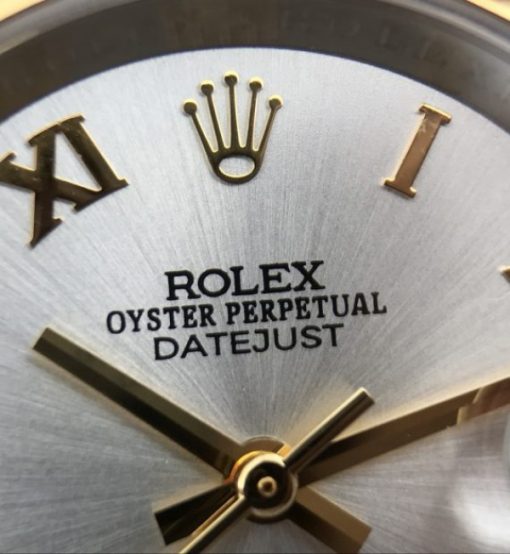 Replica Rolex DateJust 31mm Diamonds Bezel Roman Markers White Dial Bracelet A2235 - Image 9
