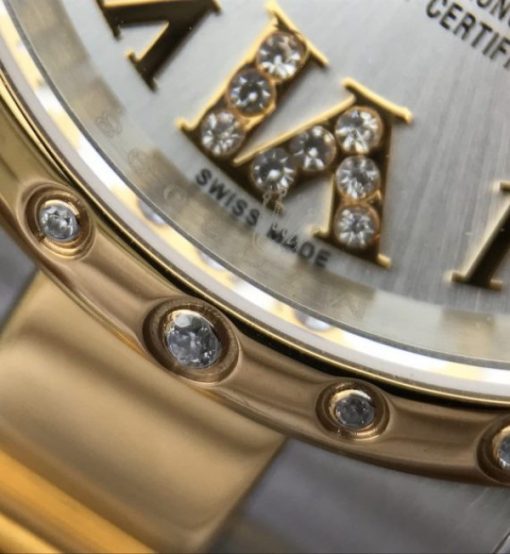 Replica Rolex DateJust 31mm Diamonds Bezel Roman Markers White Dial Bracelet A2235 - Image 11