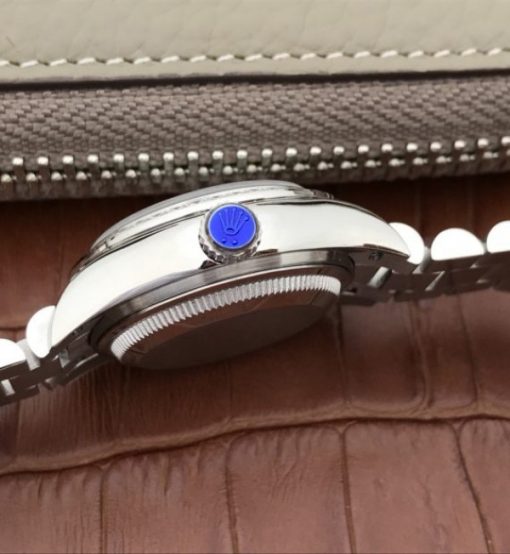 Replica Rolex DateJust 28mm Diamonds Bezel White Dial Diamonds Markers SS Bracelet A2236 - Image 4