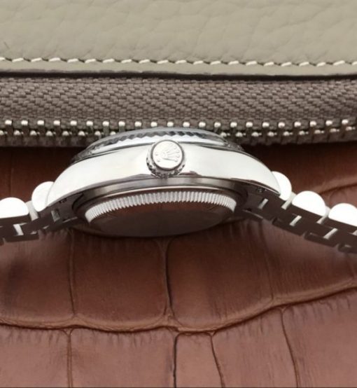 Replica Rolex DateJust 28mm Fluted Bezel White Dial Diamonds Rome Markers Bracelet A2236 - Image 4