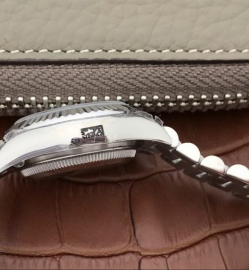 Replica Rolex DateJust 28mm Fluted Bezel White Dial Diamonds Markers Bracelet A2236 - Image 5