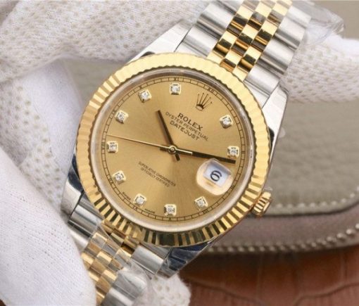 Replica Rolex DateJust 41mm 126333 Noob YG Wrapped YG Dial Diamonds Markers SS/YG Bracelet A3235 - Image 2