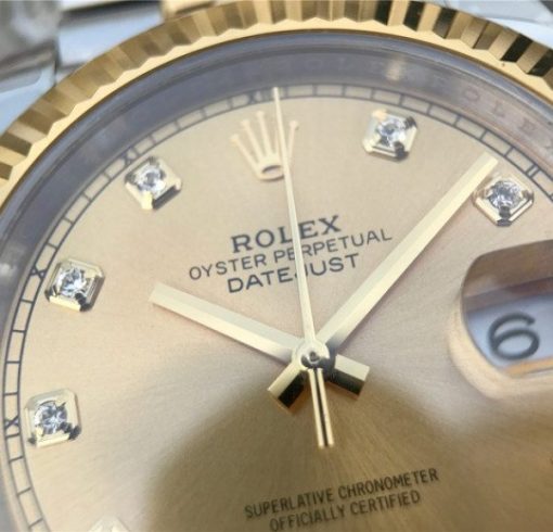 Replica Rolex DateJust 41mm 126333 Noob YG Wrapped YG Dial Diamonds Markers SS/YG Bracelet A3235 - Image 5
