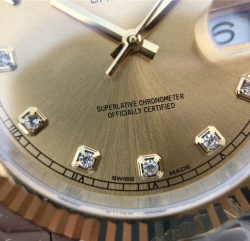 Replica Rolex DateJust 41mm 126333 Noob YG Wrapped YG Dial Diamonds Markers SS/YG Bracelet A3235 - Image 6