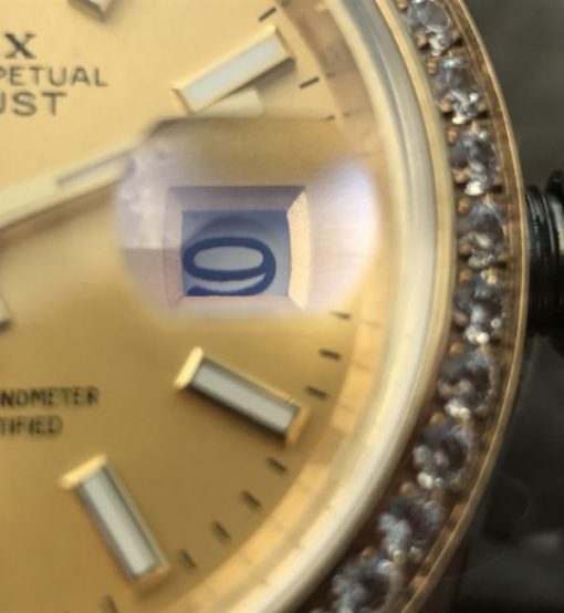 Replica Rolex DateJust 31mm Fluted Bezel RG Gold Dial Bracelet A2235 - Image 10