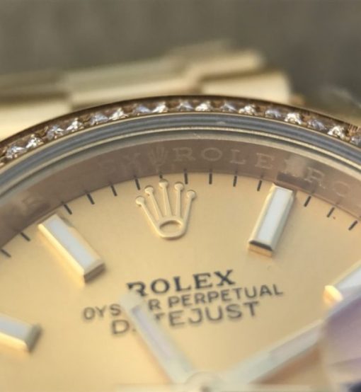 Replica Rolex DateJust 31mm Fluted Bezel RG Gold Dial Bracelet A2235 - Image 11