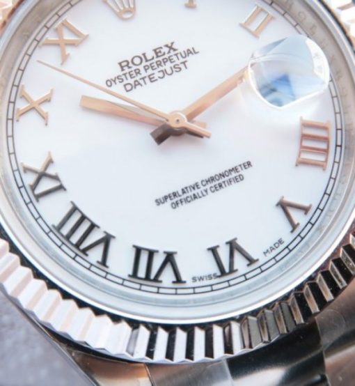 Replica Rolex DateJust II SS Fluted Bezel White Dial Roman Numerals SS Bracelet A3136 - Image 3