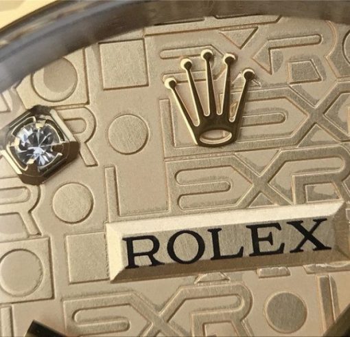Replica Rolex DateJust 41mm SS/YG YG Textured Dial YG Wrapped Fluted Bezel SS/YG Bracelet A2836 - Image 4
