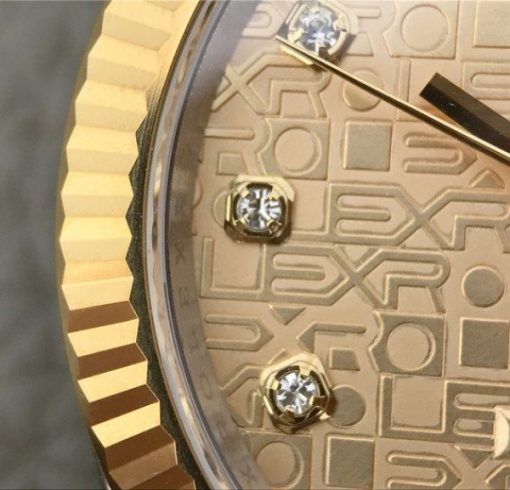 Replica Rolex DateJust 41mm SS/YG YG Textured Dial YG Wrapped Fluted Bezel SS/YG Bracelet A2836 - Image 6