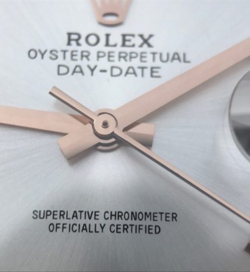 Replica Rolex Day-Date 40mm 228235 RG Noob White Dial Roman Markers RG Bracelet A3255 - Image 6