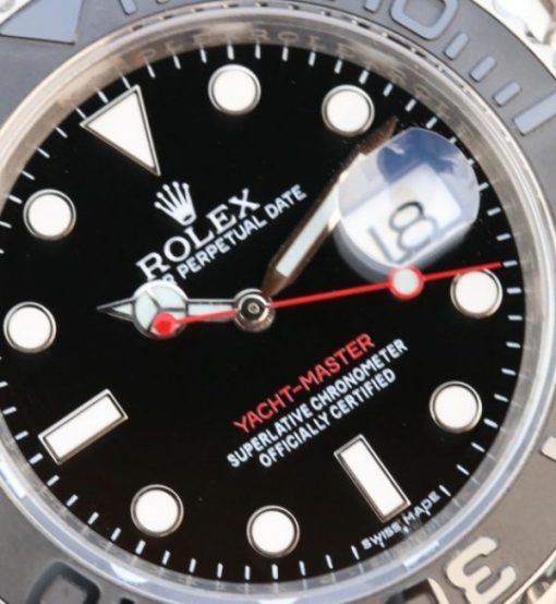 Replica Rolex Yacht-Master 116622 EW Black Dial SS Bracelet A3135 - Image 3