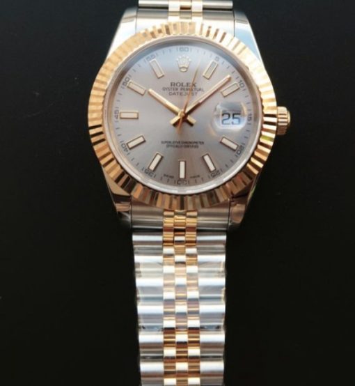 Replica Rolex DateJust II 41mm SS/YG Silver Dial Stick Marker SS/YG Bracelet A2824 - Image 7