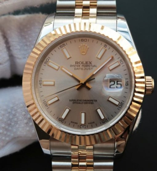 Replica Rolex DateJust II 41mm SS/YG Silver Dial Stick Marker SS/YG Bracelet A2824