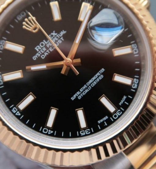 Replica Rolex DateJust II 41mm SS/YG Black Dial Lumed Marker SS/YG Bracelet A3136 - Image 2