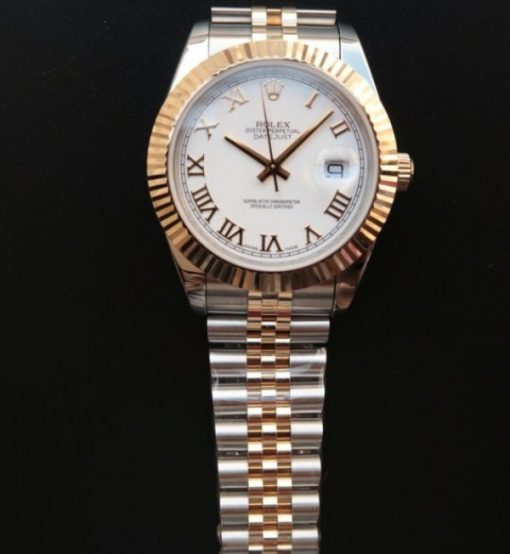 Replica Rolex DateJust II 41mm SS/YG White Dial Roman Marker SS/YG Bracelet A2824 - Image 7