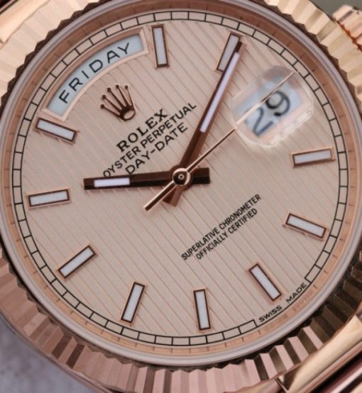 Replica Rolex Day-Date 40mm 228235 RG Noob RG Textured Dial RG Bracelet A3255 - Image 2