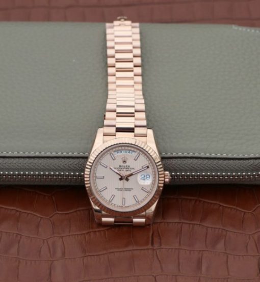 Replica Rolex Day-Date 40mm 228235 RG Noob RG Textured Dial RG Bracelet A3255 - Image 7