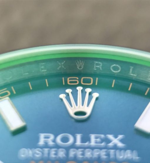 Replica Rolex Milgauss 116400 GV JF Green Sapphire Blue Dial SS Bracelet SH3131 - Image 10