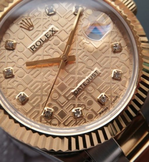 Replica Rolex DateJust II 41mm SS/YG YG Textured Dial Lumed Marker SS/YG Bracelet A3136 - Image 2