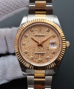 Replica Rolex DateJust II 41mm SS/YG YG Textured Dial Lumed Marker SS/YG Bracelet A3136