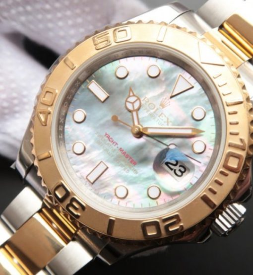 Replica Rolex Yacht-Master 16623 JF Gray MOP Dial SS/YG Bracelet A2836 - Image 2