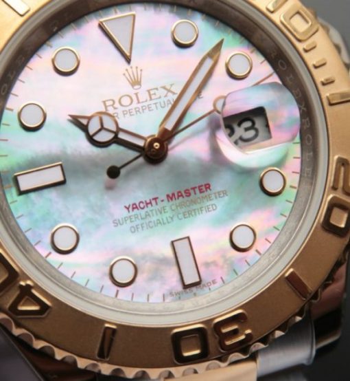 Replica Rolex Yacht-Master 16623 JF Gray MOP Dial SS/YG Bracelet A2836 - Image 3