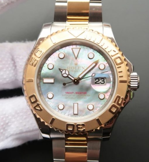 Replica Rolex Yacht-Master 16623 JF Gray MOP Dial SS/YG Bracelet A2836