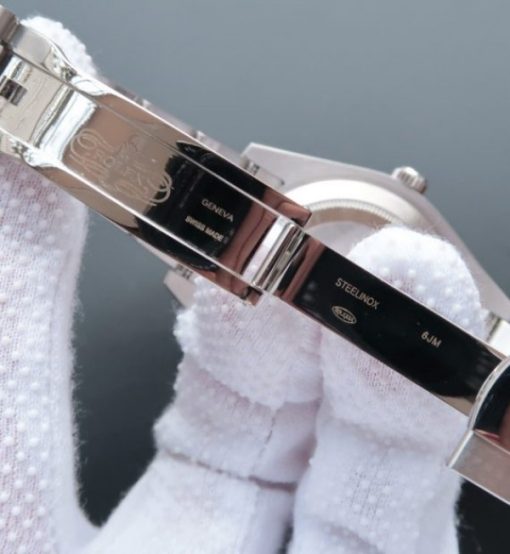 Replica Rolex DateJust II SS Fluted Bezel White Dial SS Bracelet A3136 - Image 7