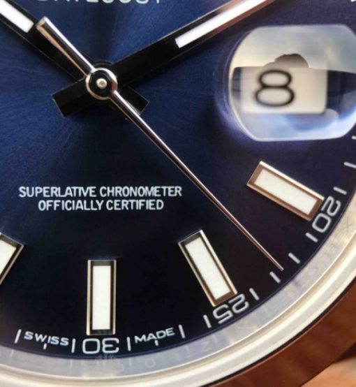Replica Rolex DateJust 41mm SS 116200 Polished Bezel Blue Dial 904L SS Bracelet SA3235 - Image 5