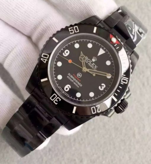Replica Rolex Fragment Submariner 116610 PVD Black Dial PVD Bracelet A2836 - Image 2