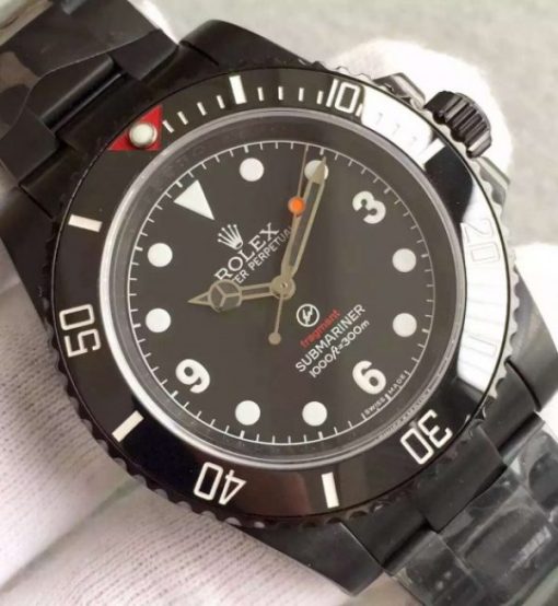 Replica Rolex Fragment Submariner 116610 PVD Black Dial PVD Bracelet A2836 - Image 3
