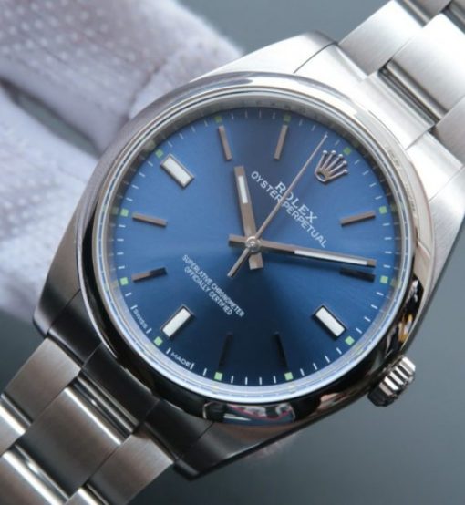 Replica Rolex Oyster Perpetual 39mm 114300 Blue Dial on SS Bracelet SH3132 - Image 2