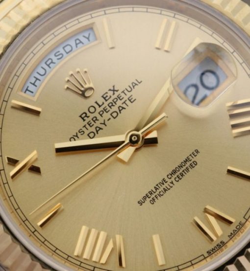 Replica Rolex Day-Date 40mm 228238 YG Dial Roman Markers YG Bracelet A3255 - Image 3