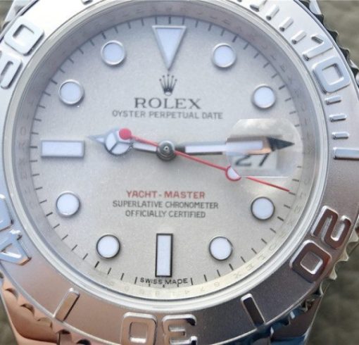 Replica Rolex Yacht-Master 116622 JF Silver Dial on SS Bracelet SH3135 - Image 6