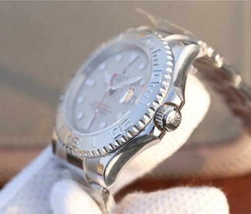 Replica Rolex Yacht-Master 116622 JF Silver Dial on SS Bracelet SH3135 - Image 9