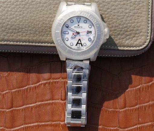 Replica Rolex Yacht-Master 116622 JF White Dial on SS Bracelet SH3135 - Image 13