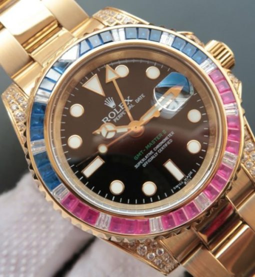 Replica Rolex GMT-Master II  BP 116758 Blue/Red Crystal Bezel A2836 - Image 3