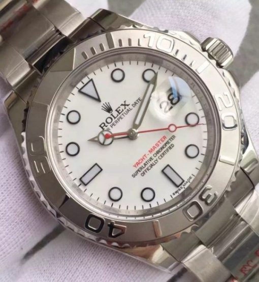 Replica Rolex Yacht-Master 116622 Noob White Dial on SS Bracelet A2824 - Image 3