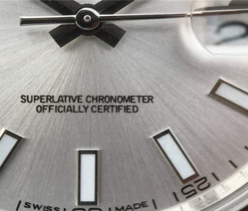 Replica Rolex DateJust 41mm 126300 Noob Polished Bezel Silver Dial Stick Markers Bracelet A3235 - Image 5