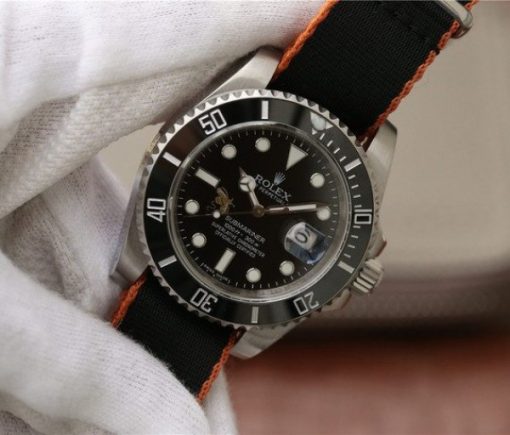 Replica Rolex Submariner 116610 LN Black Ceramic Bee Noob Nylon Strap A2836 - Image 2