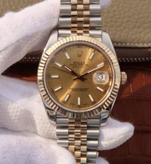 Replica Rolex DateJust 41mm 126333 Noob YG Wrapped YG Dial SS/YG Bracelet A3235