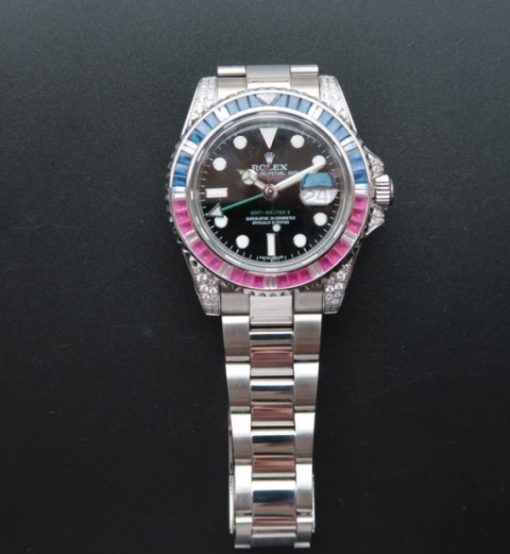 Replica Rolex GMT-Master II 116759 Black Dial Blue/White Bezel S2836 - Image 7