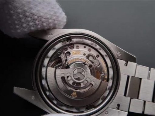 Replica Rolex Day-Date II 228239 SS Textured Black Dial SS Bracelet A3255 - Image 7