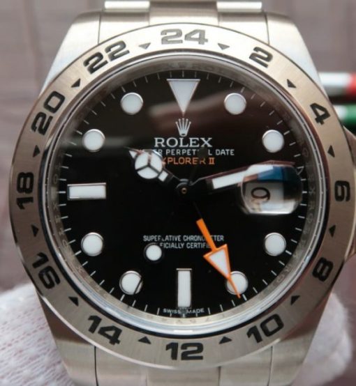 Replica Rolex EXPLORER II 42mm 216570 Noob Black Dial SS Bracelet A3187 - Image 3