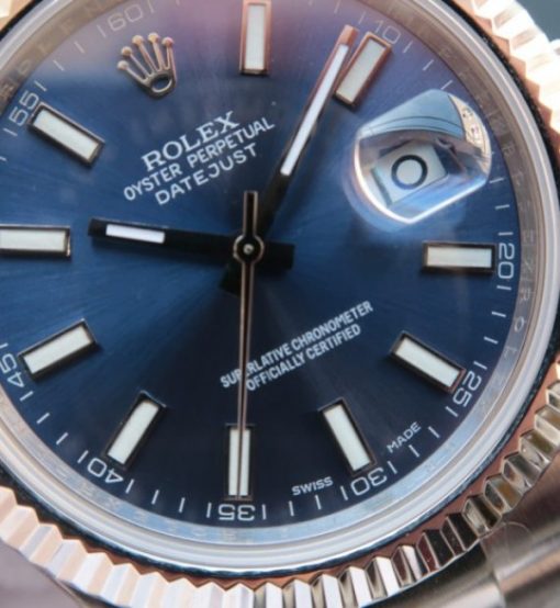 Replica Rolex DateJust II SS Fluted Bezel Blue Dial SS Bracelet A3136 - Image 3